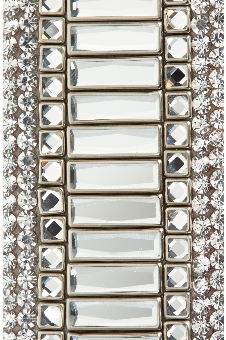 Baguette Beaded Chain Belt, Alternate, color, SILVER