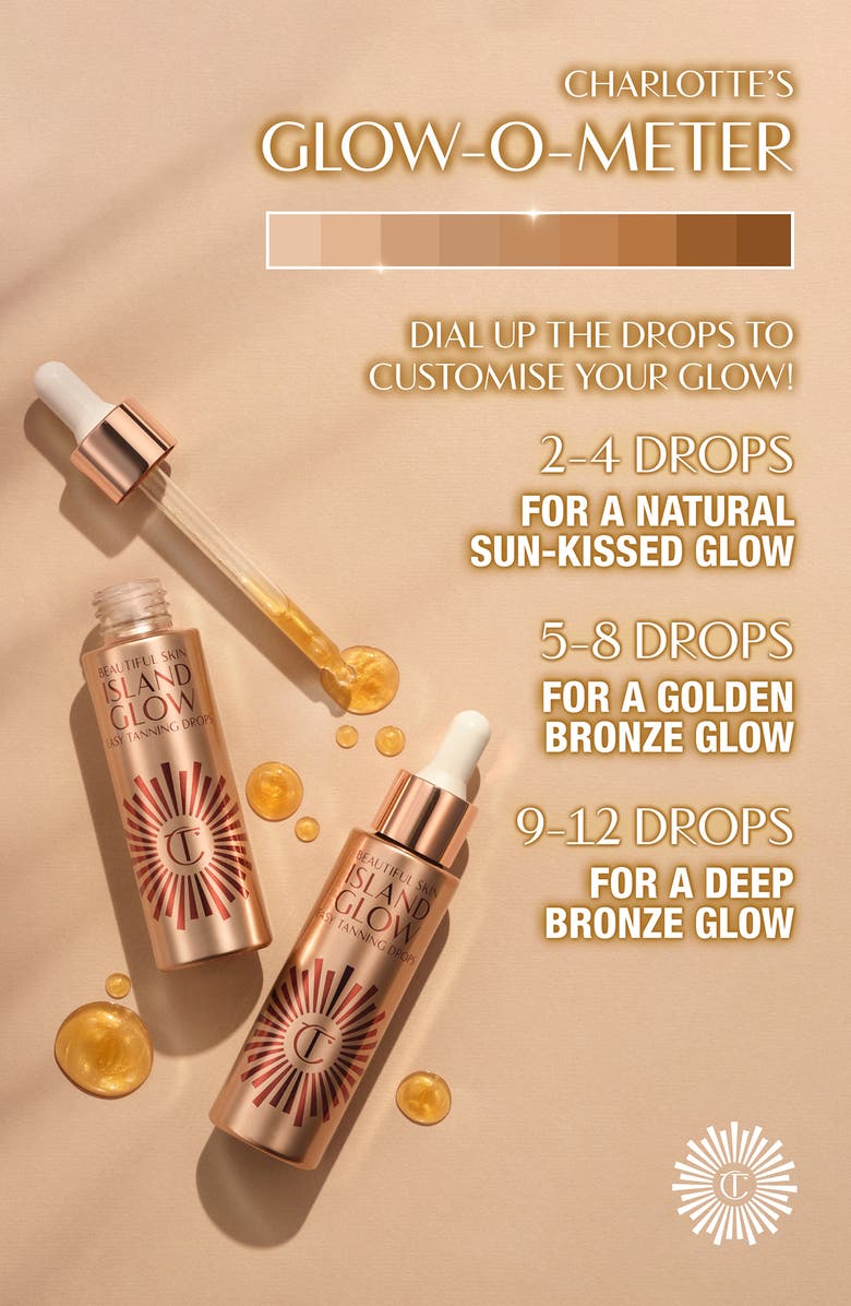 Charlotte Tilbury Beautiful Skin Island Glow Easy Tanning Drops, Alternate, color, Tan/ Deep