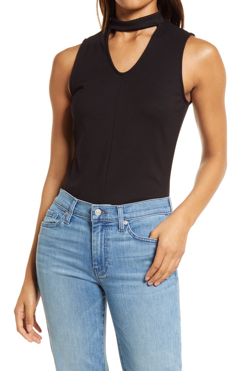 Halogen<sup>®</sup> Cutout Mock Neck Top, Main, color,
