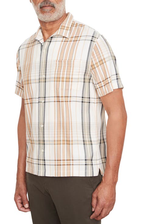 Ibiza Plaid Short Sleeve Button-Up Shirt