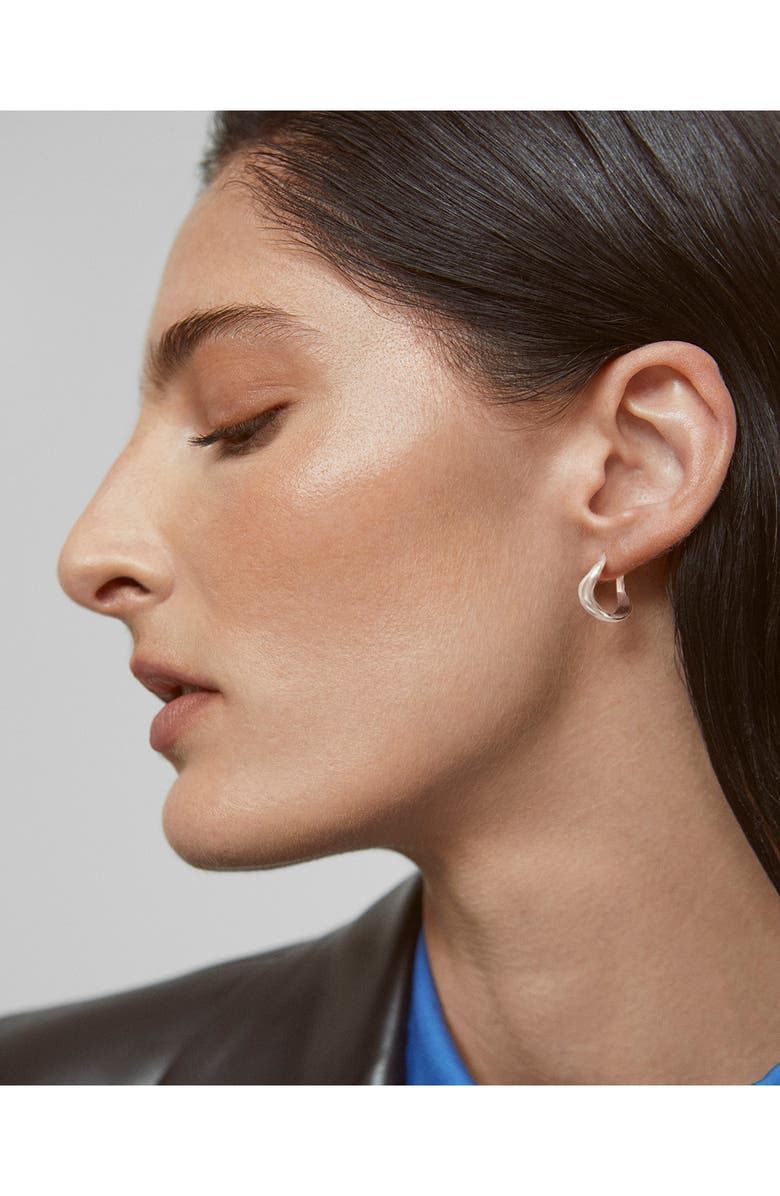 Monica Vinader Small Swirl Hoop Earrings, Alternate, color, Sterling Silver