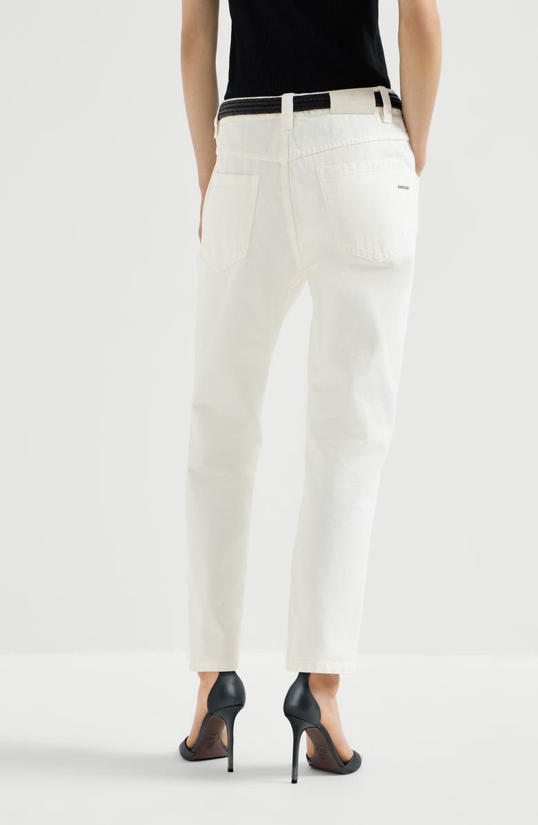 Brunello Cucinelli Straight five-pocket trousers, Alternate, color, Panama