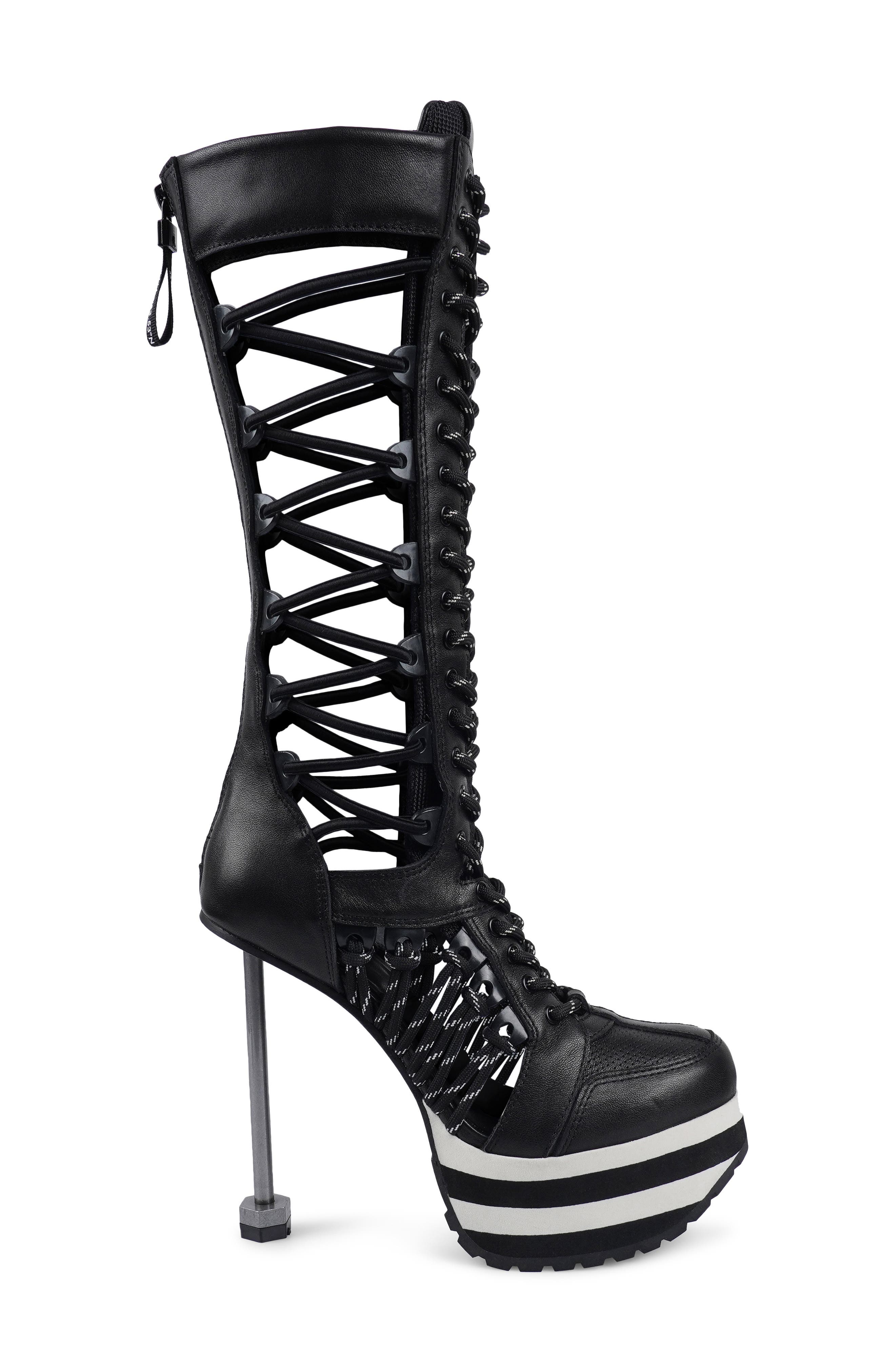 ZIGI Ripped Platform Boot, Alternate, color, Black