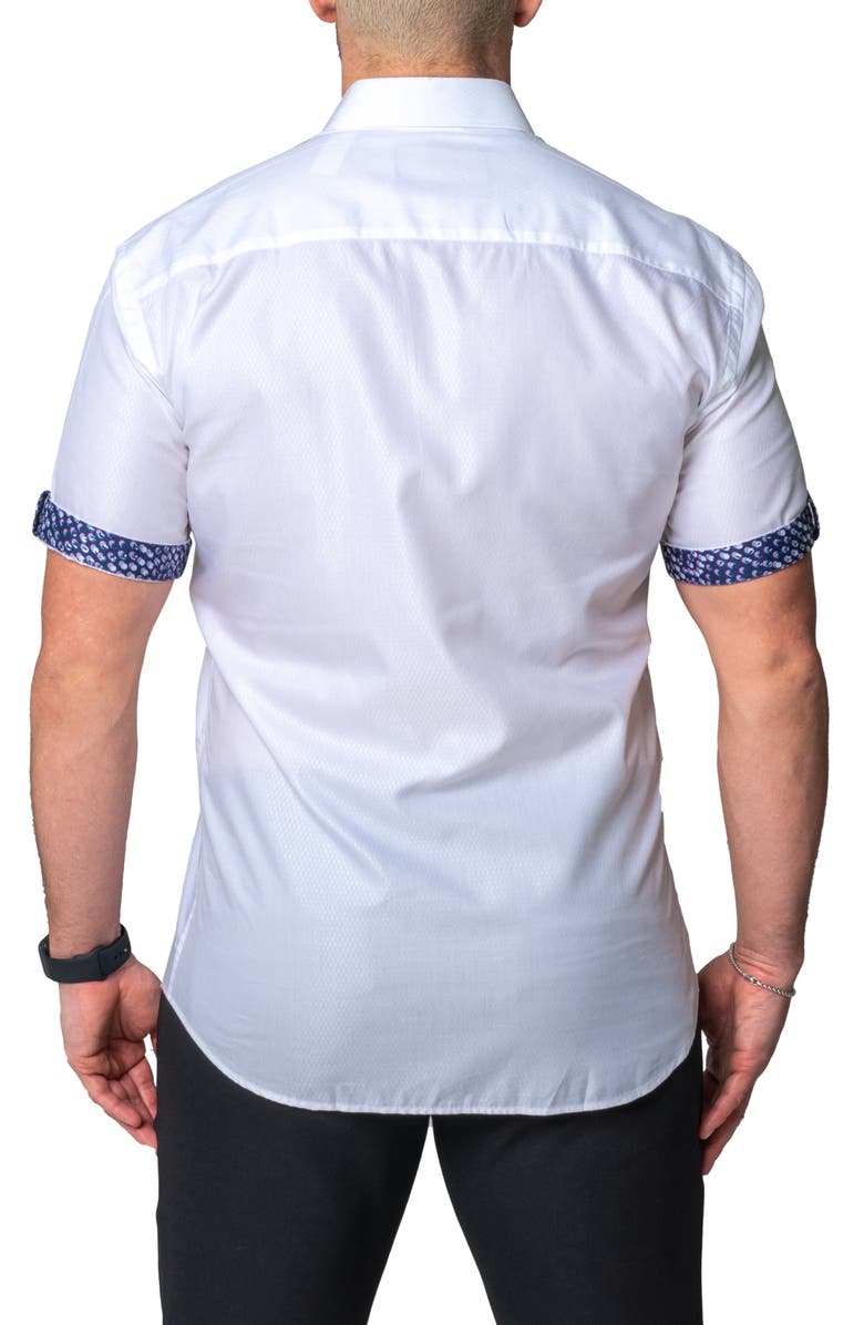 Maceoo Galileo Coup Short Sleeve Cotton Button-Up Shirt, Alternate, color, 