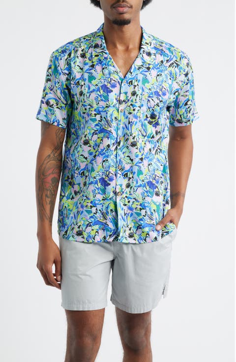 Floral Print Camp Shirt
