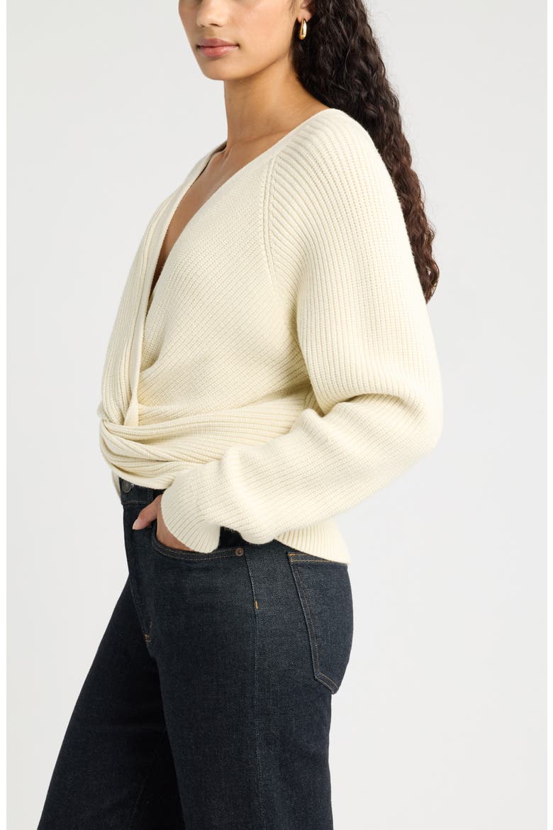 Softluxe Twist Reversible Sweater, Alternate, color, IVORY DOVE