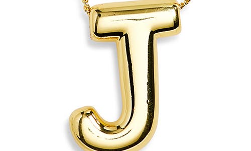 Leith 3d Initial Pendant Necklace In Gold
