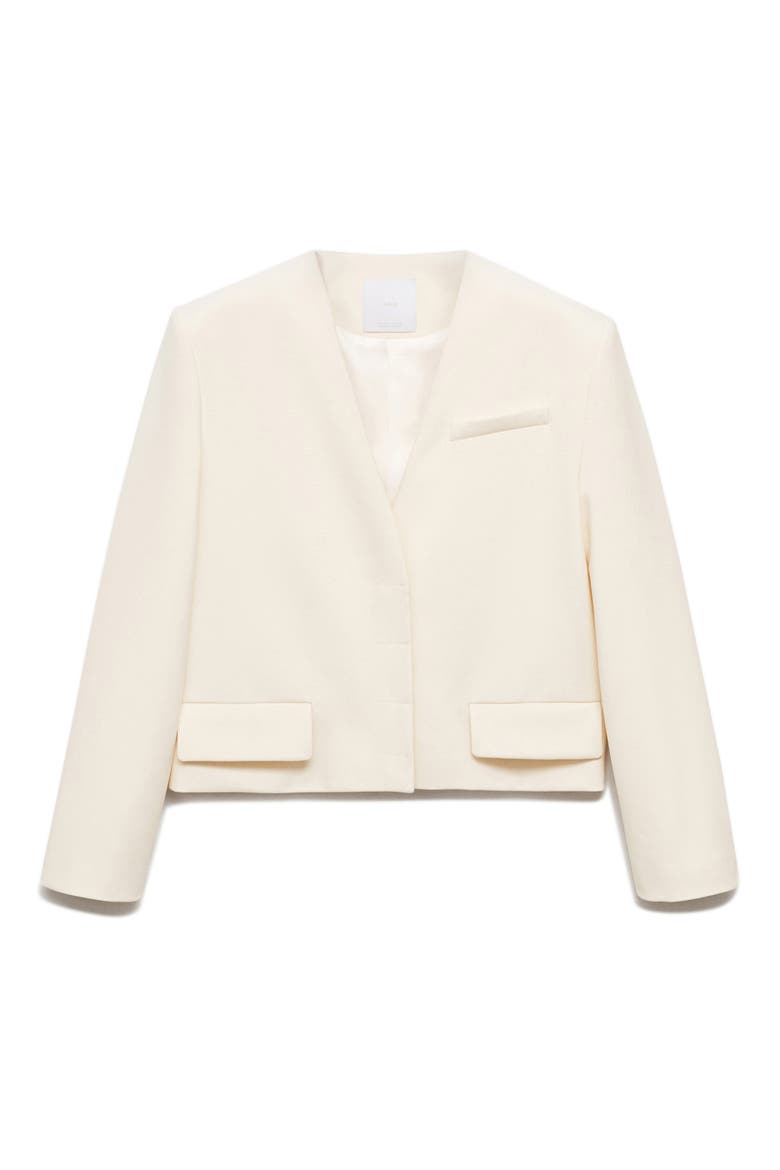 Jeanne Structured Crop Blazer, Alternate, color, NATURAL WHITE
