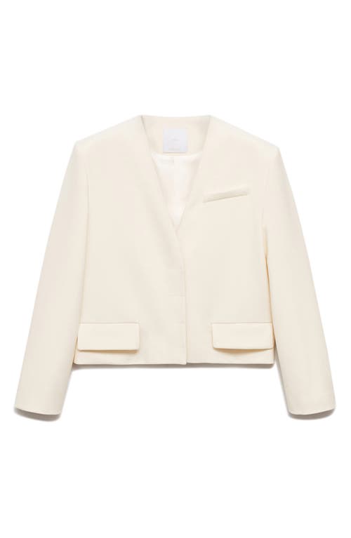 Mango Jeanne Structured Crop Blazer