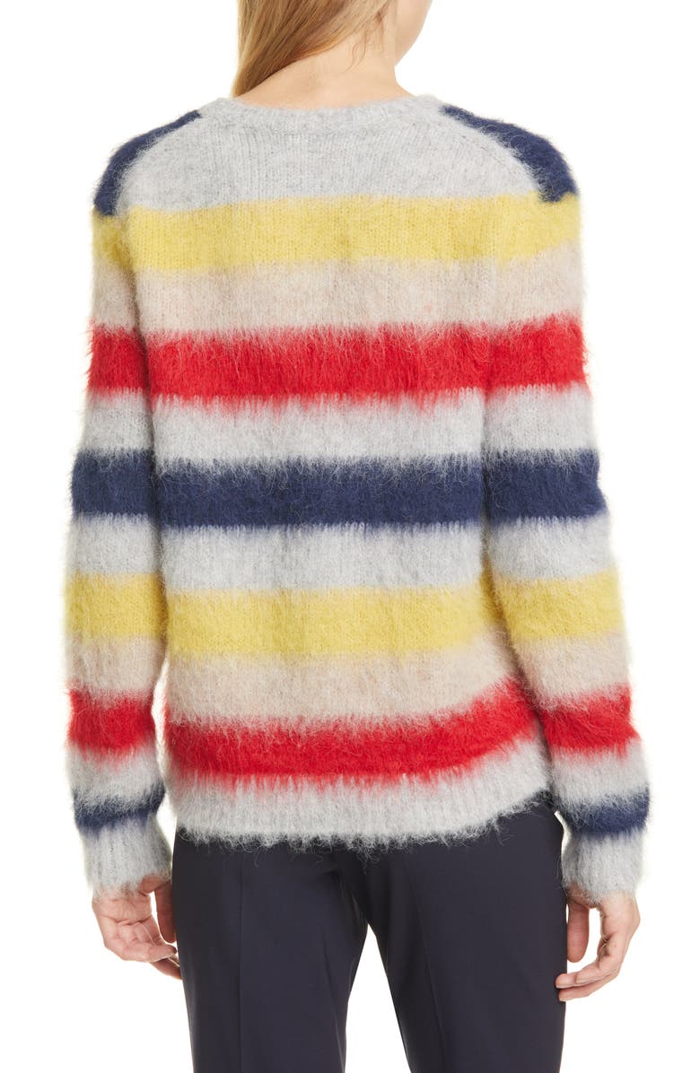 Theory Stripe Alpaca Blend Sweater, Alternate, color,