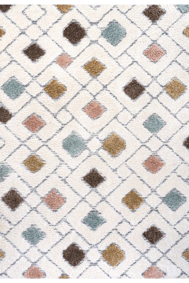 Astrid Retro Trellis High-Low Area Rug, Main, color, Multi/Cream