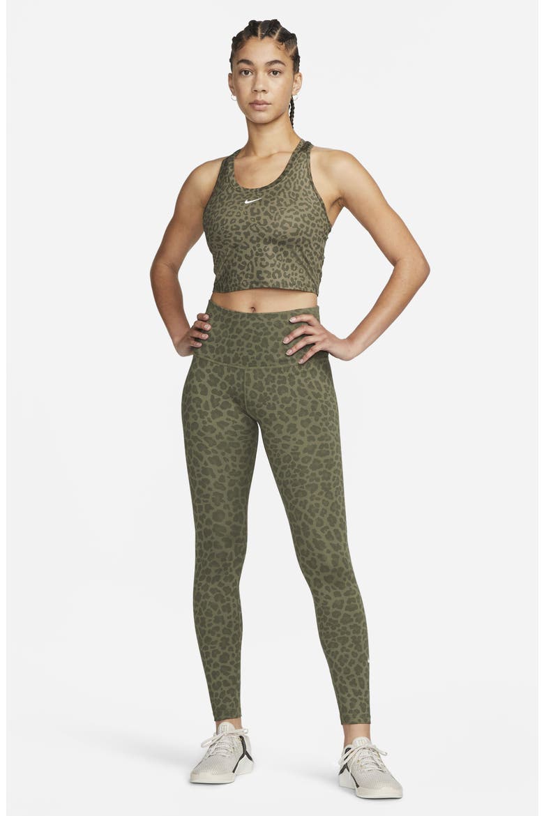Dri-FIT One Crop Tank, Alternate, color, MEDIUM OLIVE/ WHITE