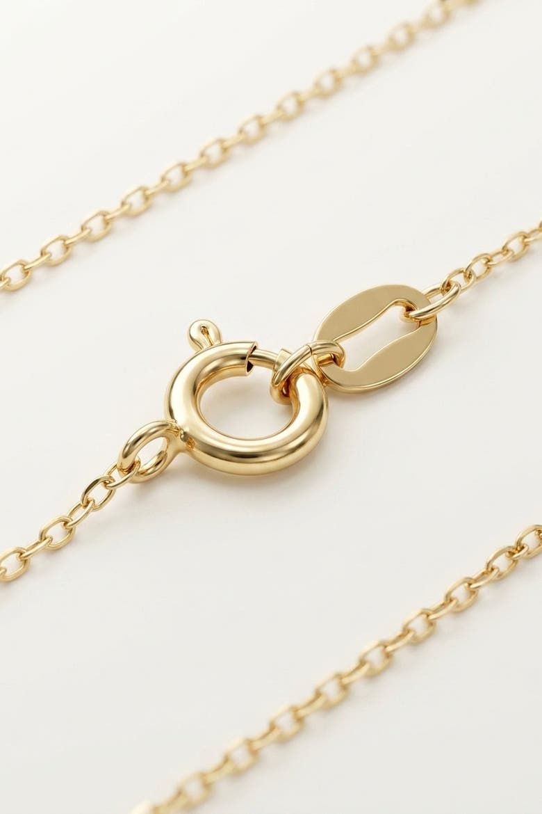 14K Gold Letter Initial Pendant Necklace, Alternate, color, Letter P