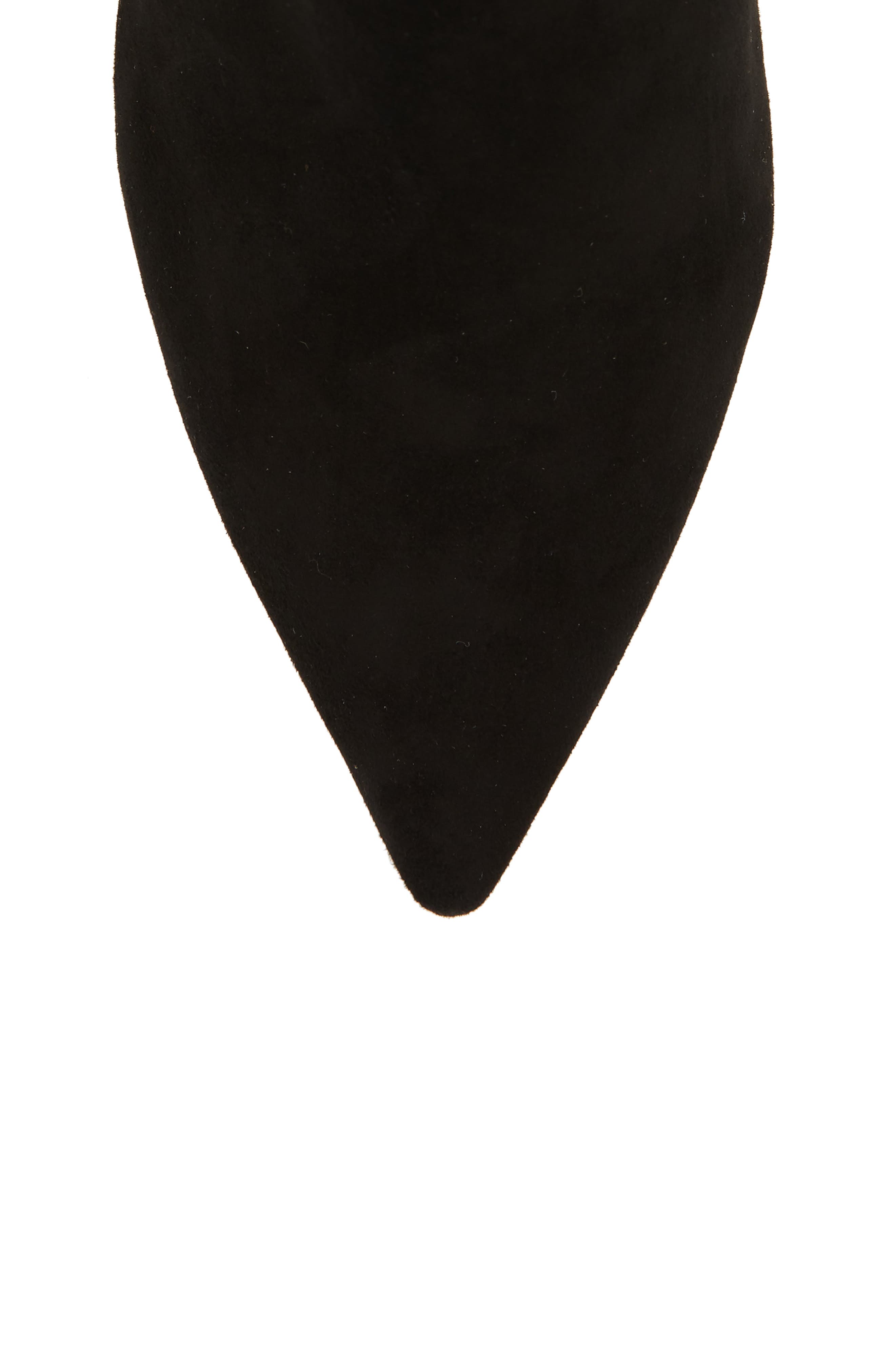 Butter Whistle Pointy Toe Bootie, Alternate, color, BLACK SUEDE
