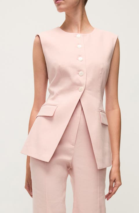 Lois Linen Blend Cutaway Vest