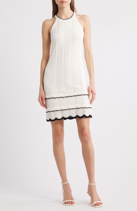 White Body-con Halter Dress