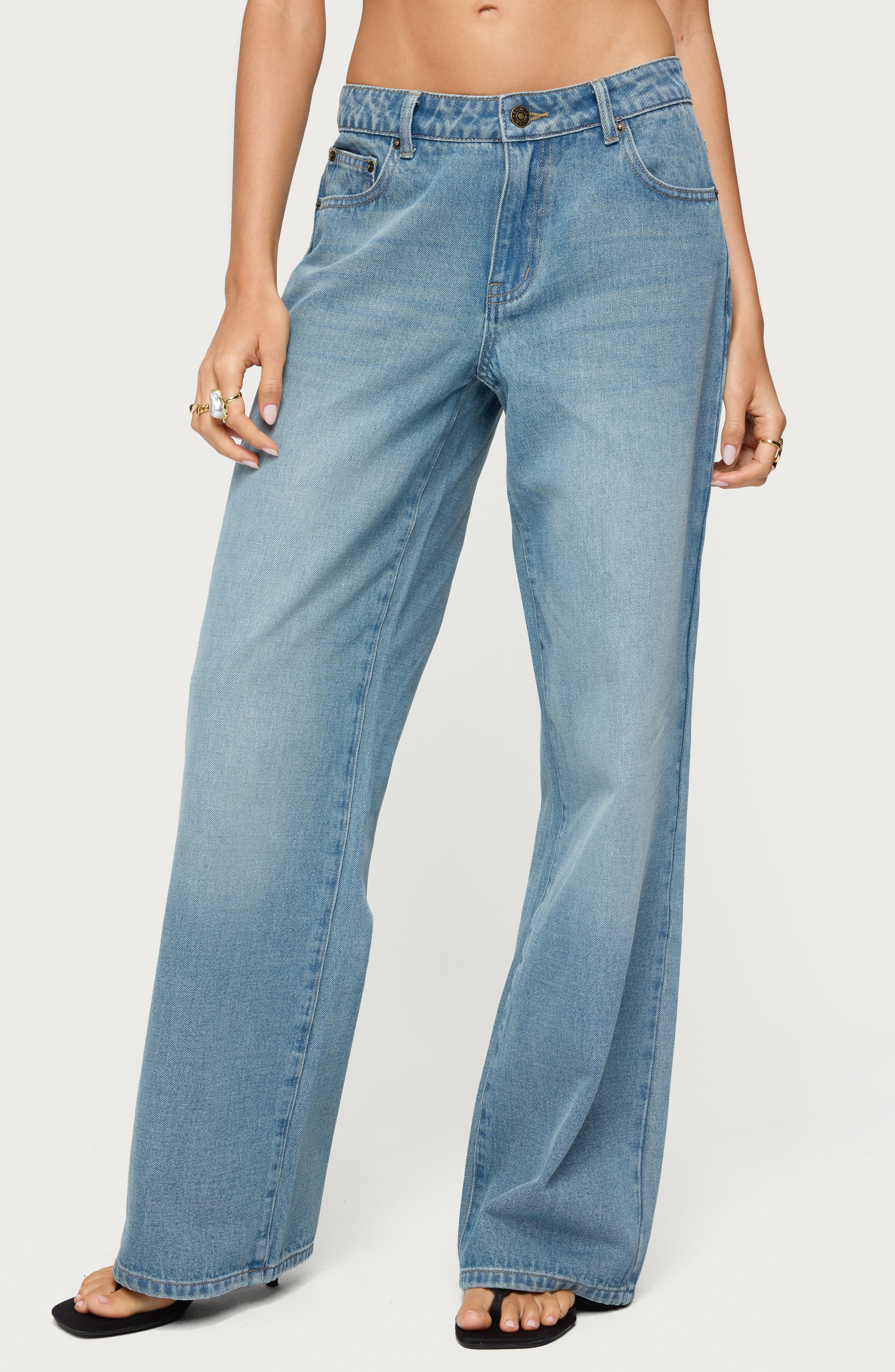 Raelynn Washed Wide Leg Jeans