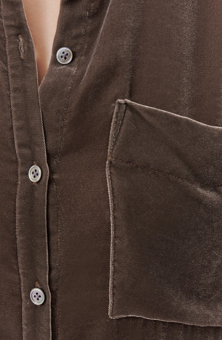 ATM Anthony Thomas Melillo Velvet Boyfriend Shirt, Alternate, color, 