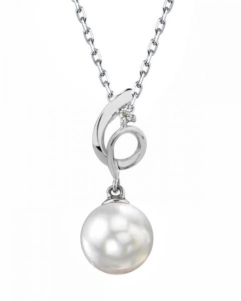 14K Gold South Sea Pearl & Diamond Symphony Pendant