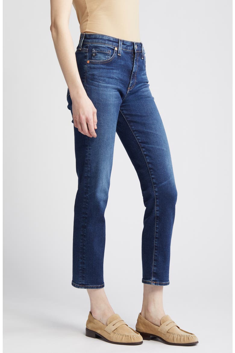Mari Mid Rise Slim Straight Crop Jeans, Alternate, color, HAVANA
