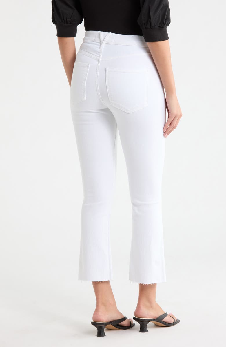 Veronica Beard Carly Raw Hem Kick Flare Leg Jeans, Alternate, color, White