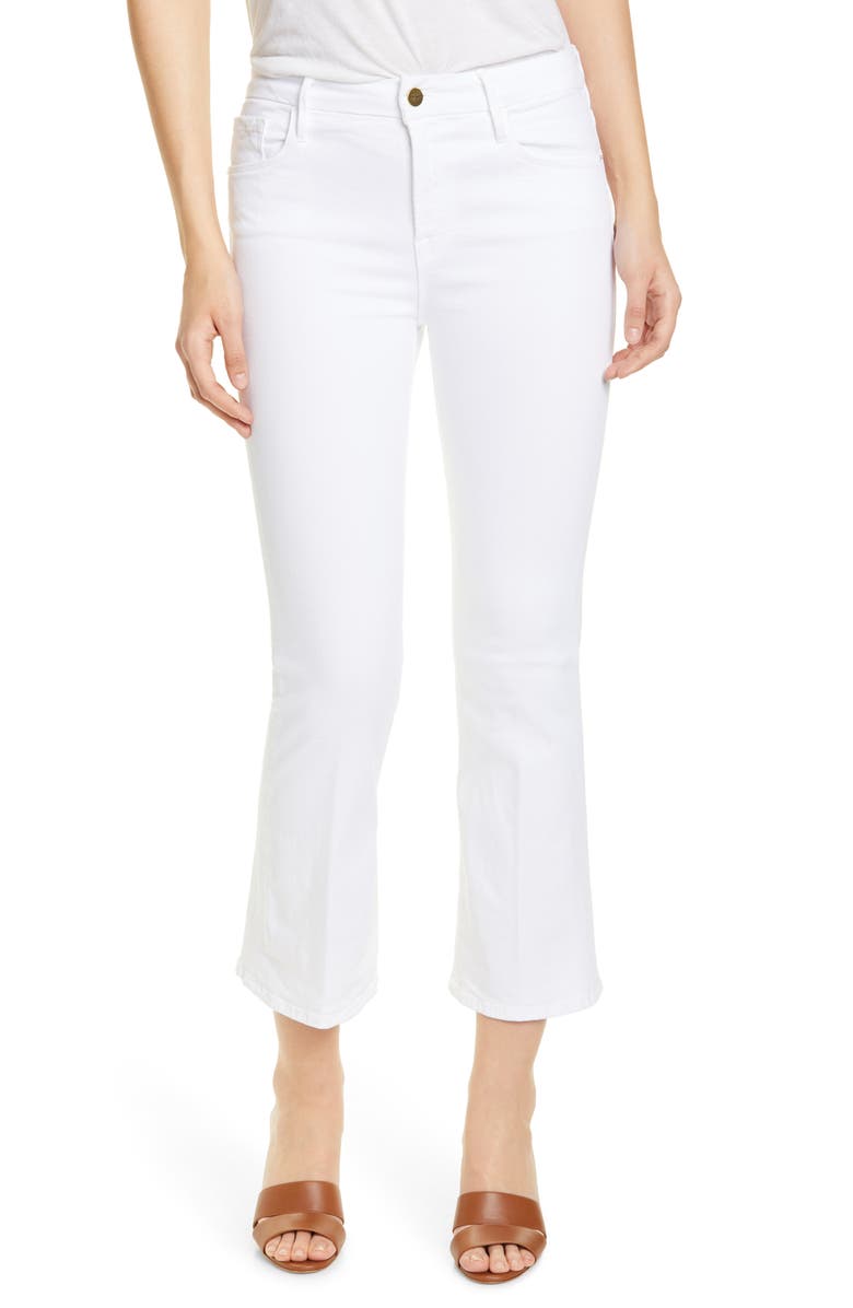 FRAME Le Crop Mini Bootcut Jeans, Main, color, Blanc