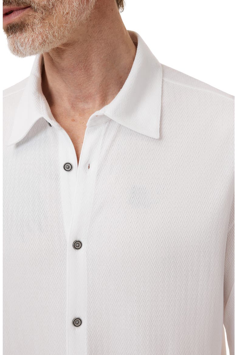 Caserta Regular Fit Textured Lyocell Button-Up Shirt, Alternate, color, WHITE