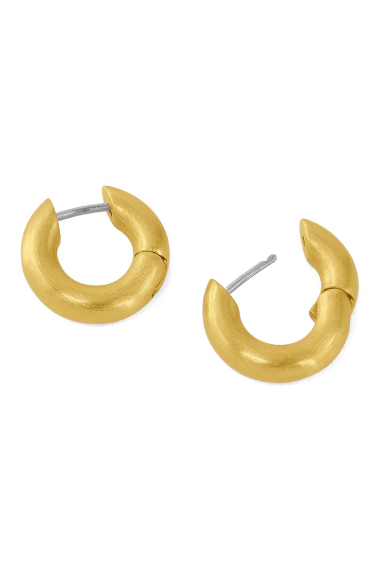 Dune Crescent Huggie Hoop Earrings, Alternate, color, GOLD