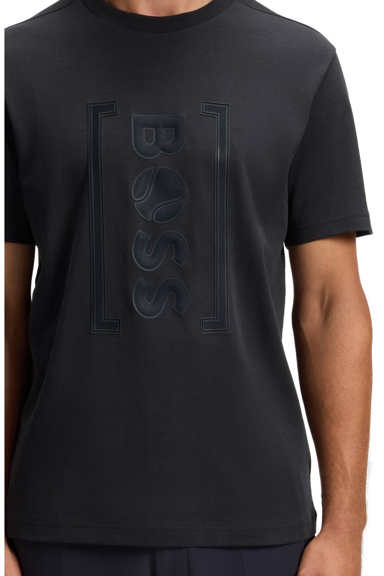 Iconic Tennis Logo Graphic T-Shirt, Alternate, color, DARK BLUE