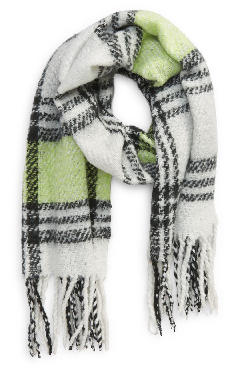 Free People Homecoming Plaid Blanket Scarf, Main, color,