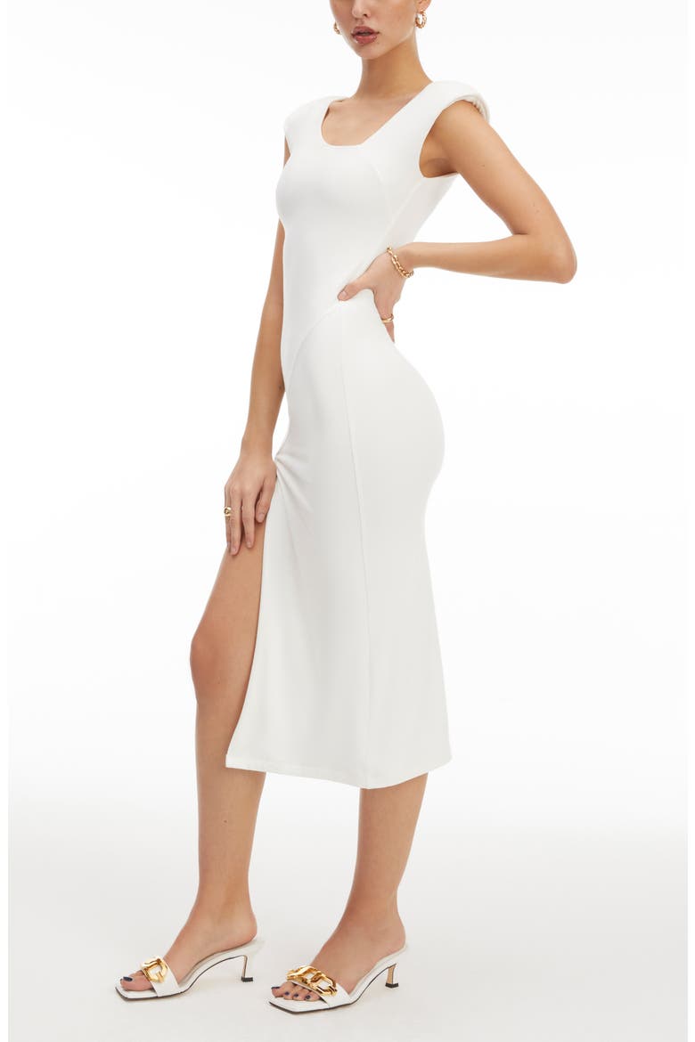 Asymmetric Neck Midi Dress, Alternate, color, IVORY001