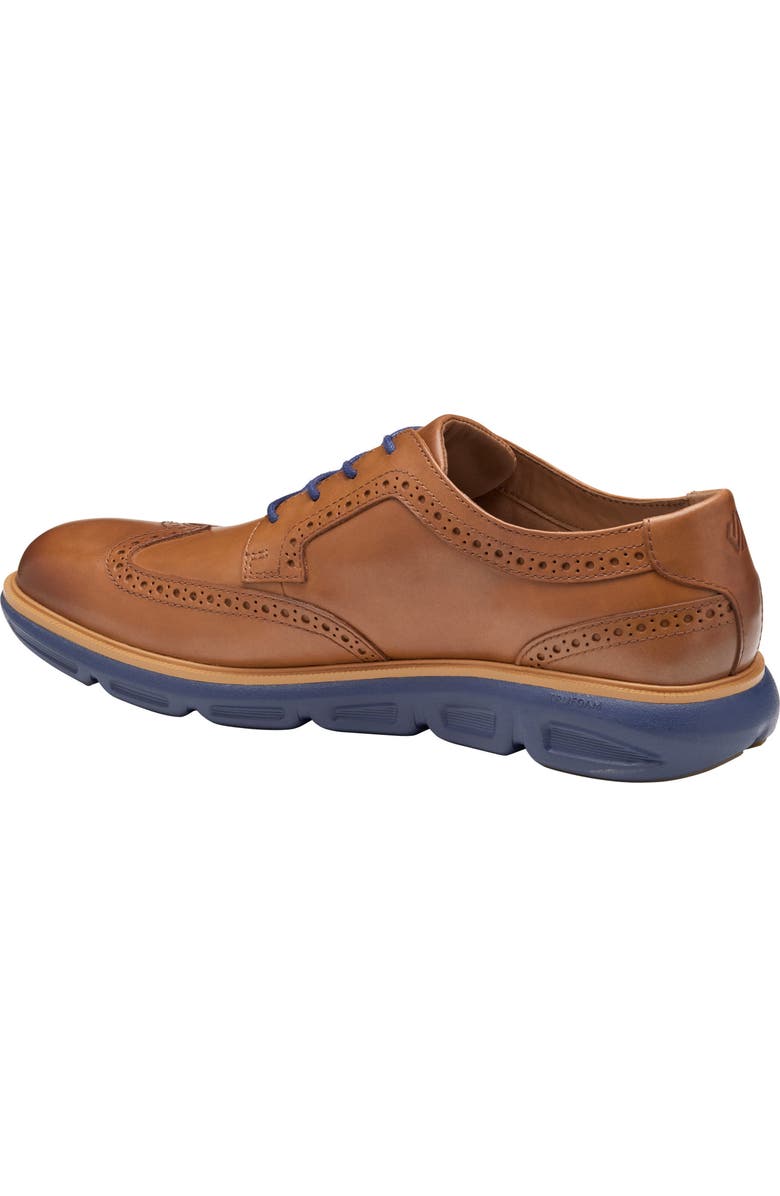 Johnston & Murphy Larkin Wingtip Derby, Alternate, color, Tan Italian Calfskin