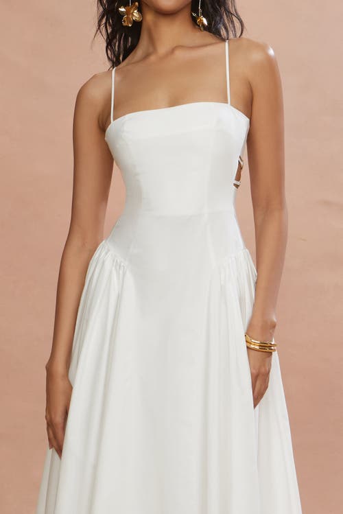 Amur Aliza Midi Poplin Dress In White