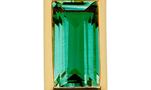 Monica Vinader Baguette 18ct Yellow Gold-plated Vermeil Sterling-silver And Green Onyx Ear Charm In Yellow Gold/onyx