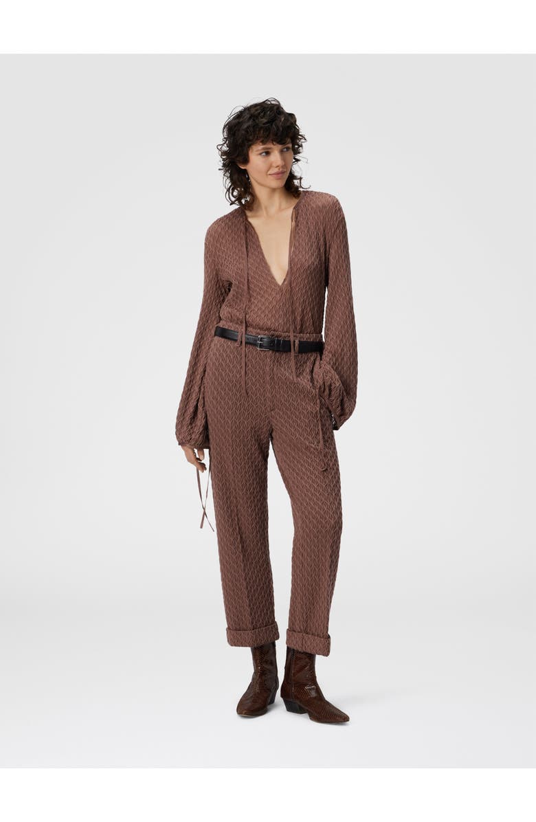 Missoni Tapered Pants In Embroidered Lace, Alternate, color, Beige