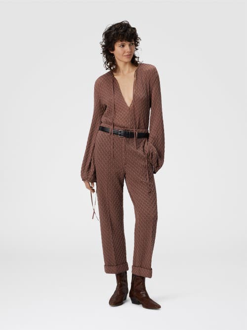 Missoni Tapered Pants In Embroidered Lace In Brown