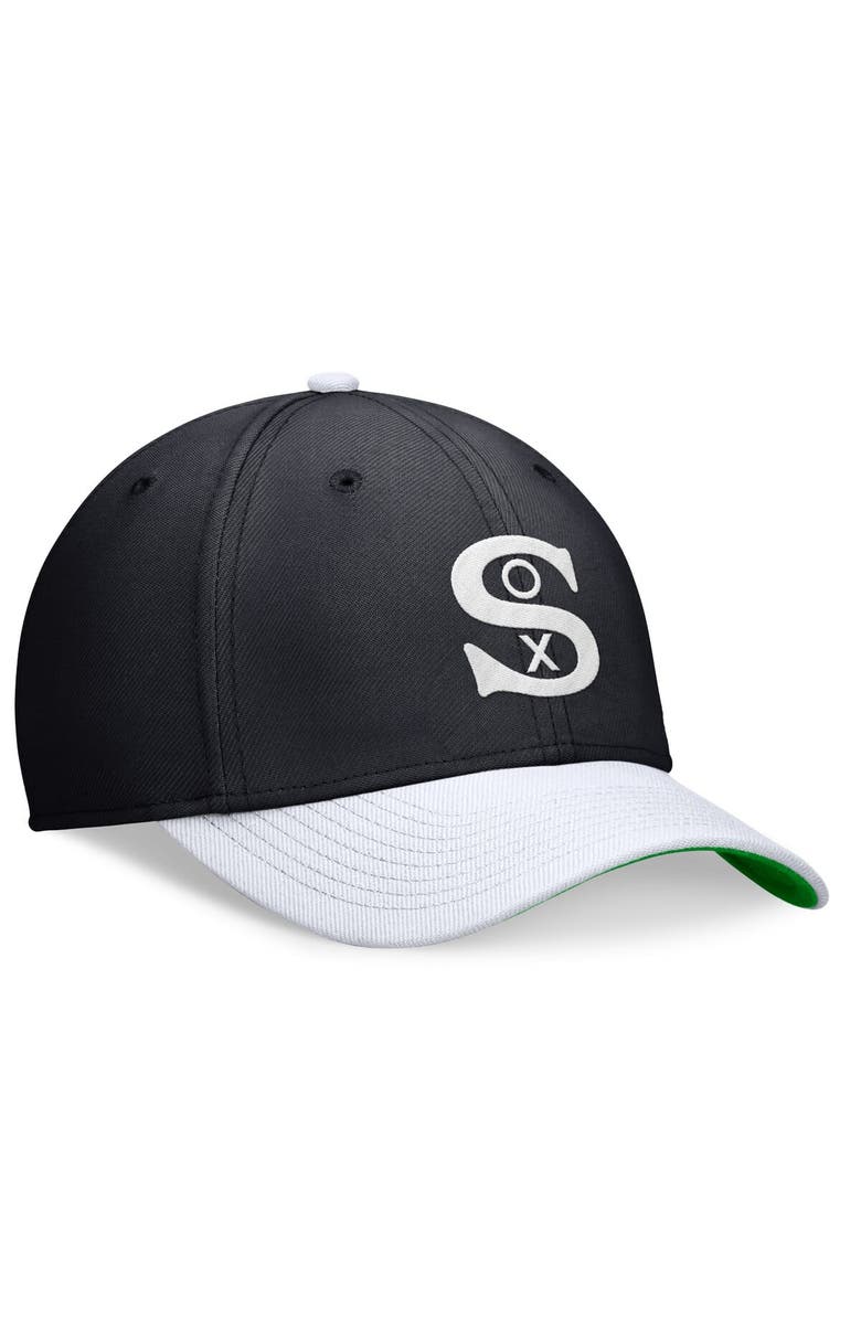 Nike Men's Nike Navy/White Chicago White Sox Cooperstown Collection Rewind Swooshflex Performance Hat, Alternate, color, 