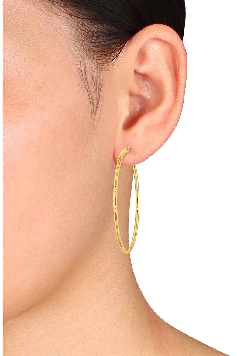 Polished Hoop Earrings, Alternate, color, GOLD