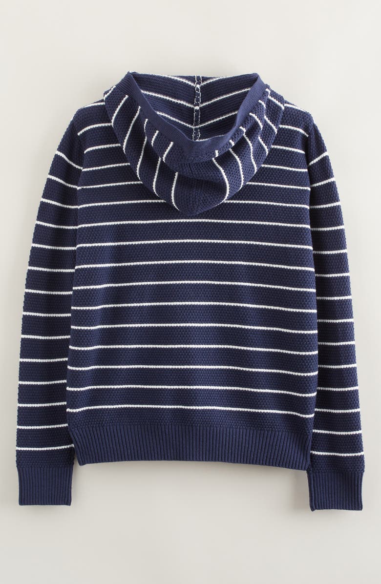 Nordstrom Kids' Hooded Henley Sweater, Alternate, color, Navy- Ivory Legacy Stripe
