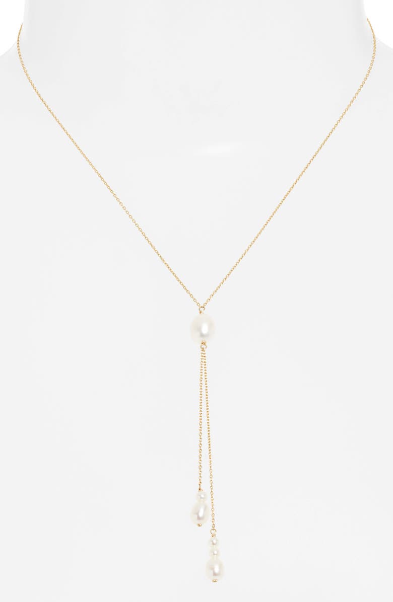 Poppy Finch Cultured Pearl Y-Necklace, Alternate, color, 