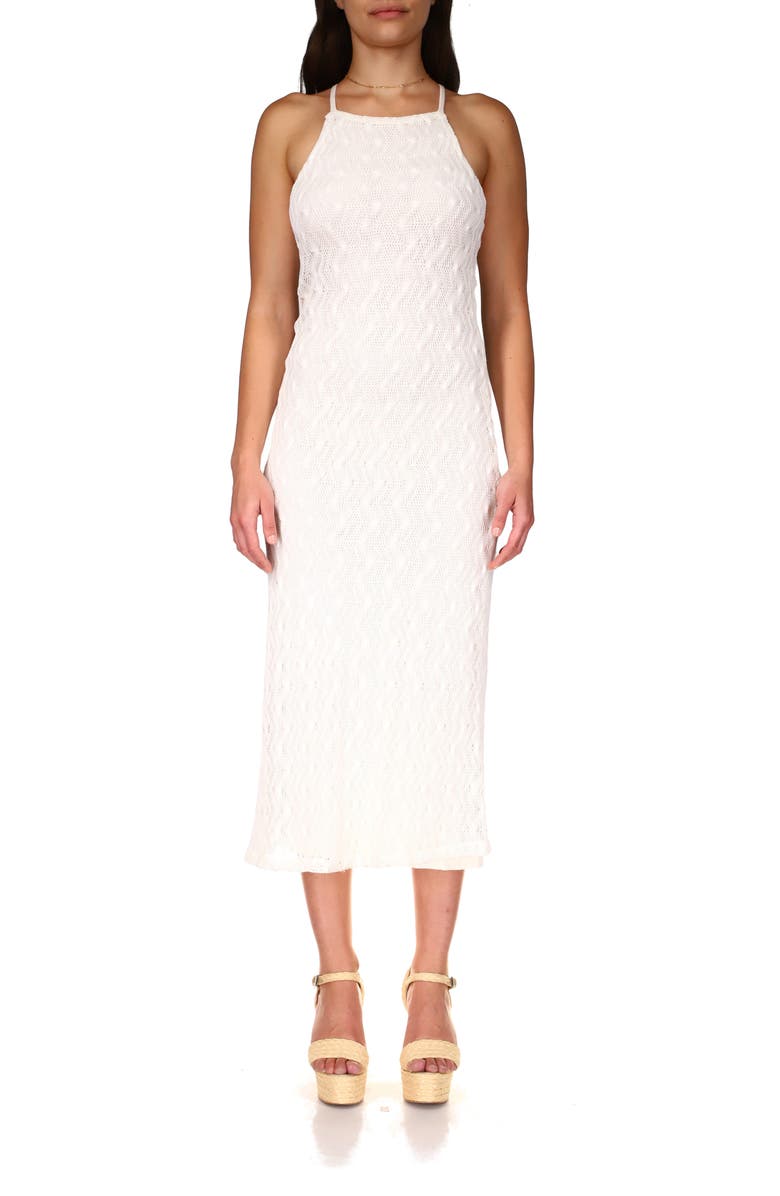 Sanctuary Into the Night Crochet Midi Dress, Main, color,