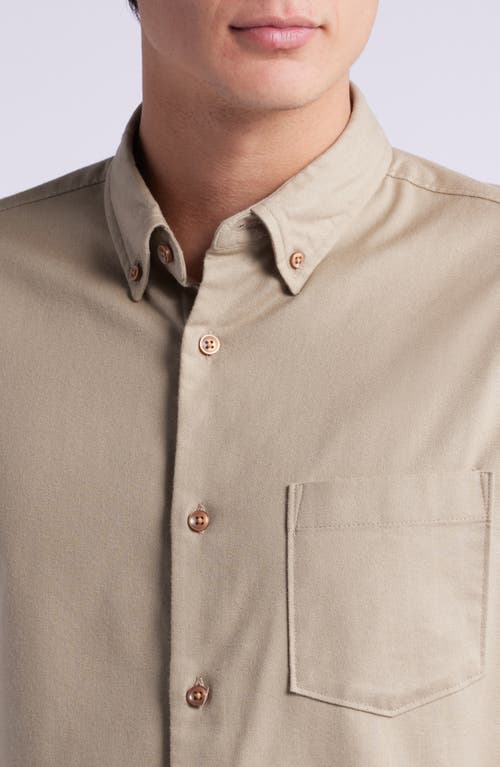 Nordstrom Tech-smart Trim Fit Check Stretch Button-down Shirt In Tan Burro