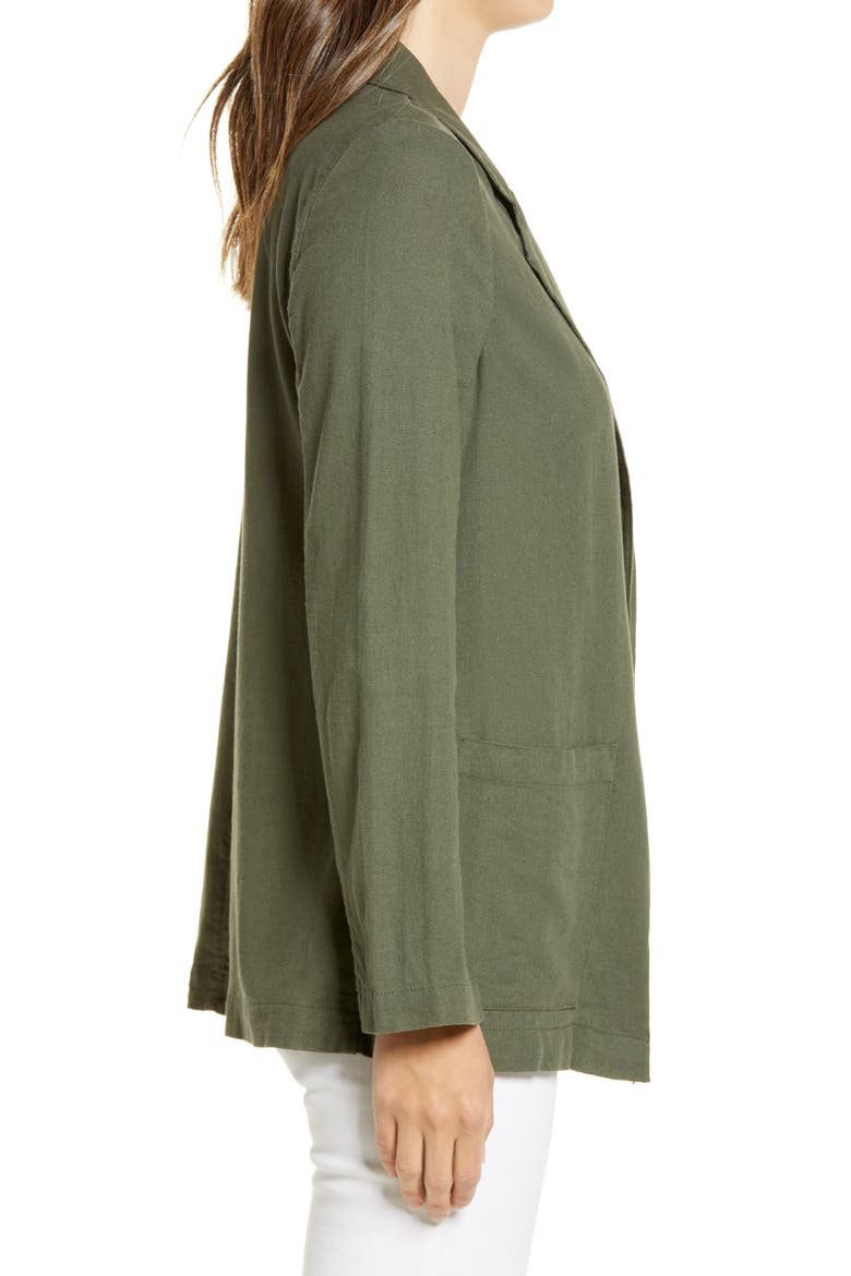 Linen Blend Jacket, Alternate, color, GREEN BEETLE