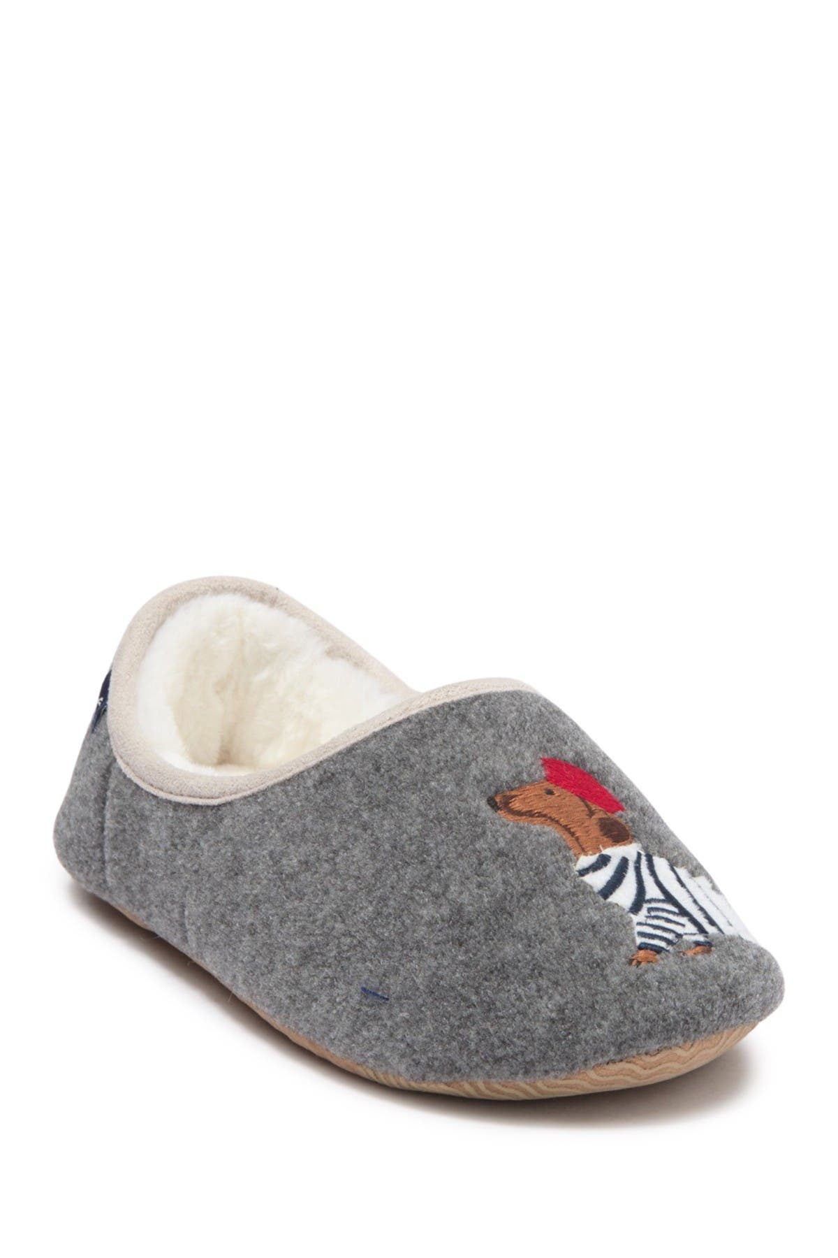 Slippet Faux Fur Lined Slipper, Alternate, color, GREYDOG