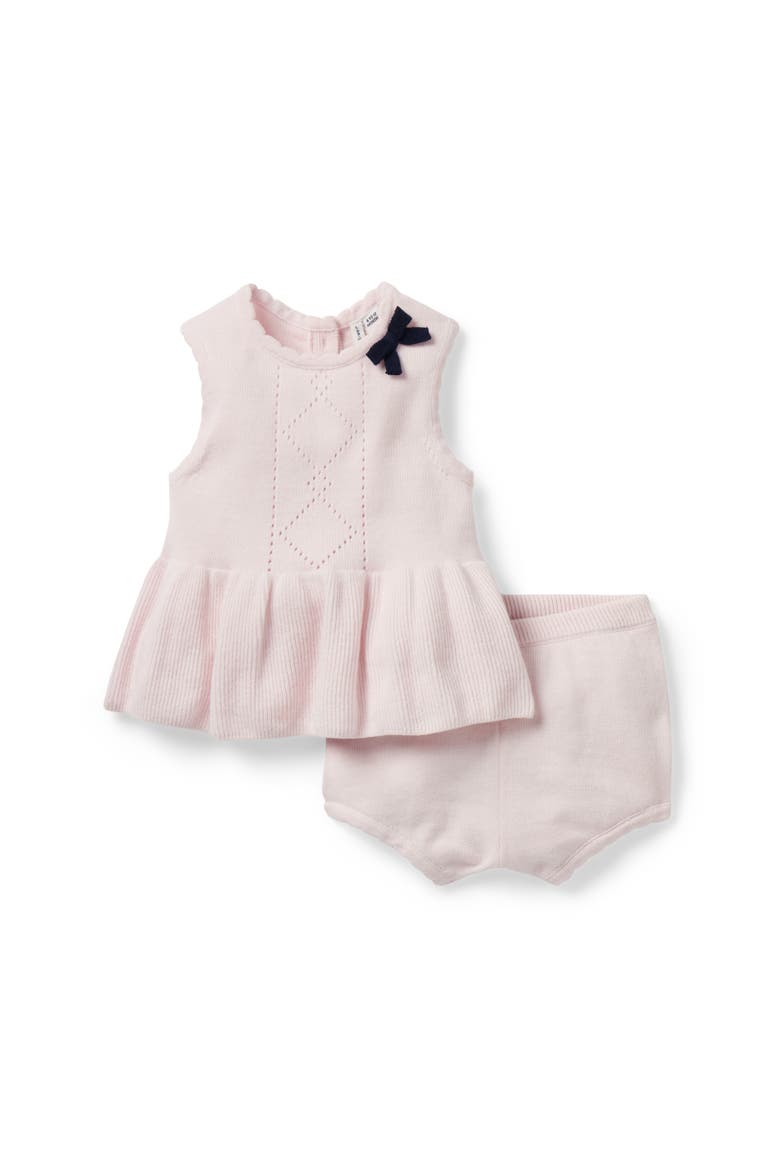 Pointelle Matching Set, Main, color, Pink