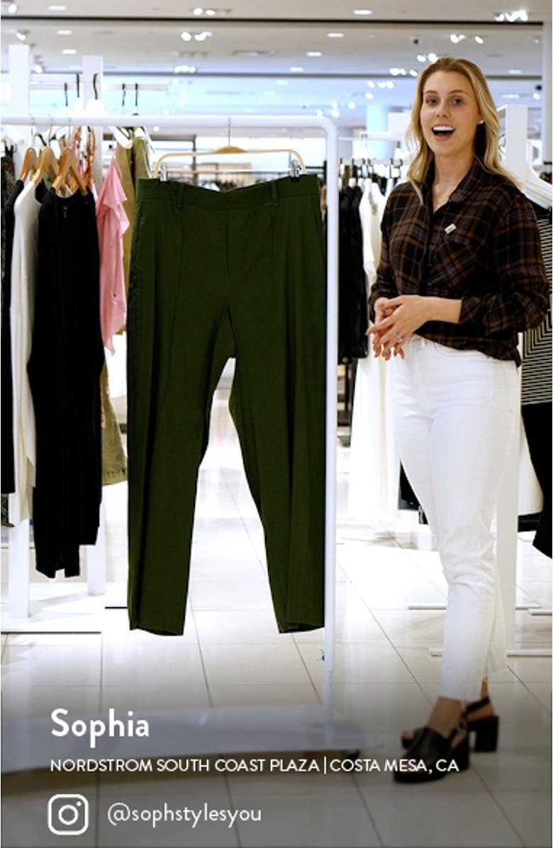 High Waist Linen Blend Trousers, sales video thumbnail