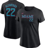 Nike Women's Nike Sandy Alcantara Black Miami Marlins 2025 City Connect Fuse Name & Number T-Shirt