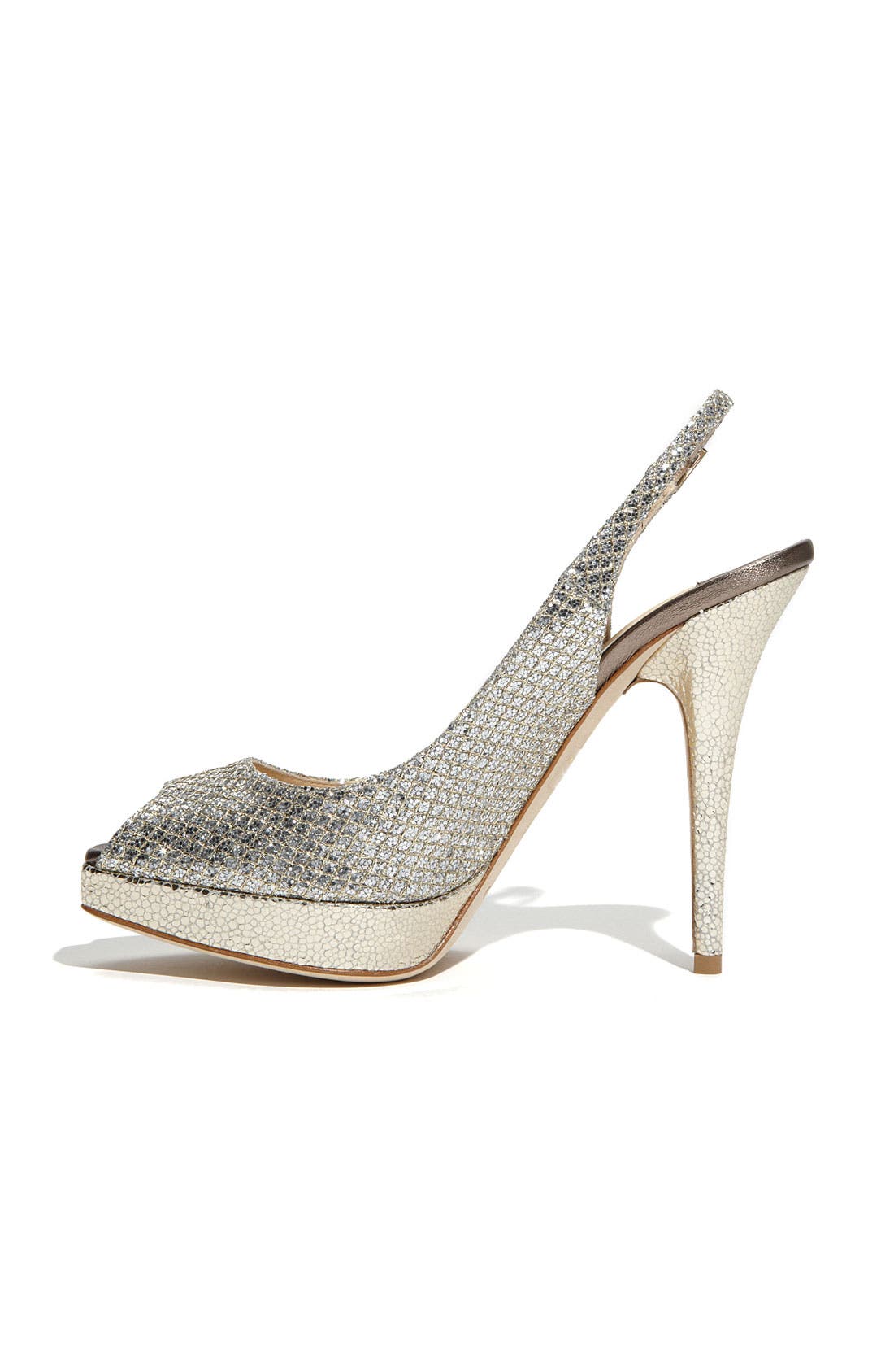 'Clue' Glitter Slingback Pump (Nordstrom Exclusive Color), Alternate, color, CHAMPAGNE GLITTER FABRIC