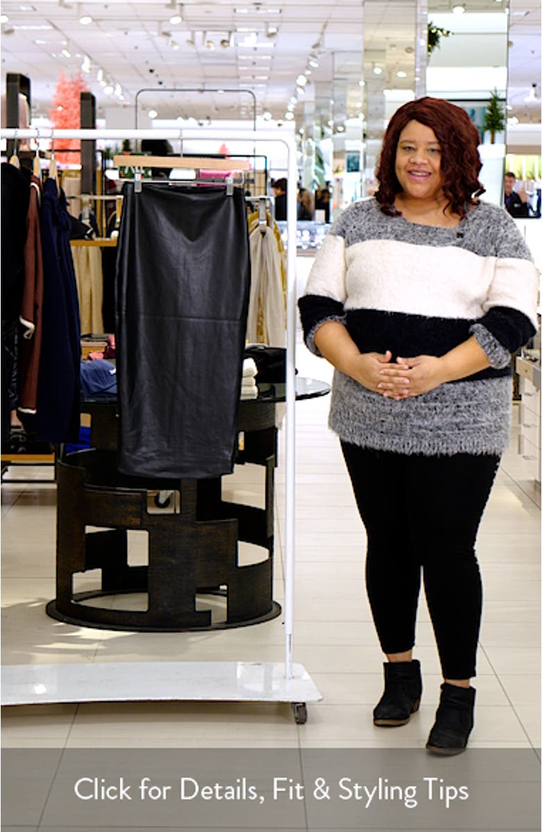 Faux Leather Midi Skirt, sales video thumbnail