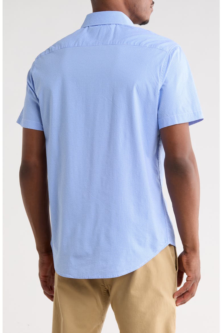 Mix Dot Button-Up Shirt, Alternate, color, BLUE/WHITE